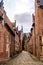 Street in the 13th century Grand Beguinage of Leuven, Belgium