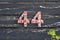 Street address: Nice number 44 in ceramic with colorful flowers