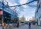 Street at Alexanderplatz with Christmas decoration in Berlin