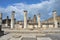 A street of the ancient Roman city of Pompeii, one of the most famous Italian UNESCO World Heritage Site. Pompeii, Italy, October