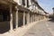 Street with arcades in Ampudia, Tierra de Campos, Palenciia prov