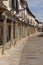 Street with arcades in Ampudia, Tierra de Campos, Palenciia prov