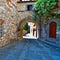 Street with Archway in Italy