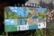 Street art done by children in the neighborhood, with images of peace, family, and getting along, Gardner, Maine, 2019