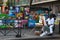 Street artists in New Orleans. Cityscape