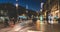 Street atmosphere at night in a pedestrianized street  in Montpellier, France