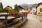 Street of austrian alpine village St.Gilgen