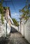 Street in berat old town in albania