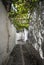 Street in berat old town in albania