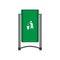 Street bin green vector front view icon. Disposal ecology junk refuse concept. Industry trash garbage
