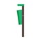 Street bin green vector side view icon. Disposal ecology junk refuse concept. Industry trash garbage