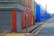 A street of boarded up derelict houses in Liverpool UK