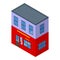 Street cafe building icon isometric vector. City coffee