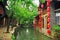 Street and canal in lijiang, china