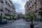 Street of Catania with the famous Opera Theatre Teatro Bellini on background - Catania, Sicily, Italy