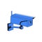 Street CCTV camera icon. Wall-mounted cam for video surveillance, control and recording. Security device for observation