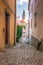 Street in the center of the medieval town Cesky Krumlov