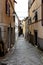 A street in the center of the medieval village of Fosdinovo