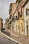 street among the characteristic houses of Buonalbergo, a village in the mountains in the province of Benevento