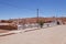 Street and church in Tolar Grande village in Salta Province in northwestern Argentina