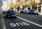 Street of city with cars on roadside Via Augusta Barcelona