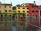 Street of the city of Koper after rain