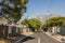 Street in Claremont, Cape Town, South Africa. Panorama Table Mountains