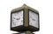 Street clock in form of cube