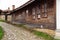 Street with cobble stones of folk museum Zheravna village in Bulgaria