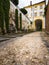 Street with Cobblestones in Freising.