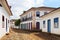 Street, colonial houses in Paraty, Brazil