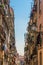 Street with colorful drying clothes