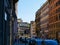 Street with colorful historic houses- Rome, Italy