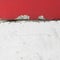 Street Concrete traffic barrier in red and white