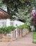 Street Corner, Nature and White Picket Fence