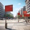 Street corners marked with visible and informative signs