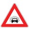 Street DANGER Sign. Road Information Symbol. Visibility insufficient  namely in case of fog  heavy rain  snowfall dust...