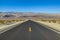 Street through the death valley desert