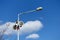 street electric lighting pole and announcement speakers-city announcement speakers
