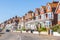 Street in England with typical houses