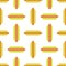 Street Fast Food Seamless Pattern. Fresh Hot Dog. Unhealthy High Calories Meal