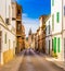 Street in Felanitx, mediterranean old town on Majorca, Spain