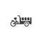 Street food bike vector icon