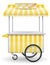 Street food cart hot dog vector illustration