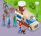 Street Food Coffee Isometric Composition