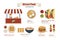 Street food infographic flat design