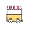 Street food retail thin line icon. Food trolley, truck, kiosk, wheel market stall, mobile cafe, shop, trade cart. Vector