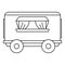 Street food trailer icon, outline style