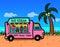 Street food truck ice cream outdoors summer