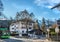 A street in Garmisch-Partenkirchen town in Bavarian Alps